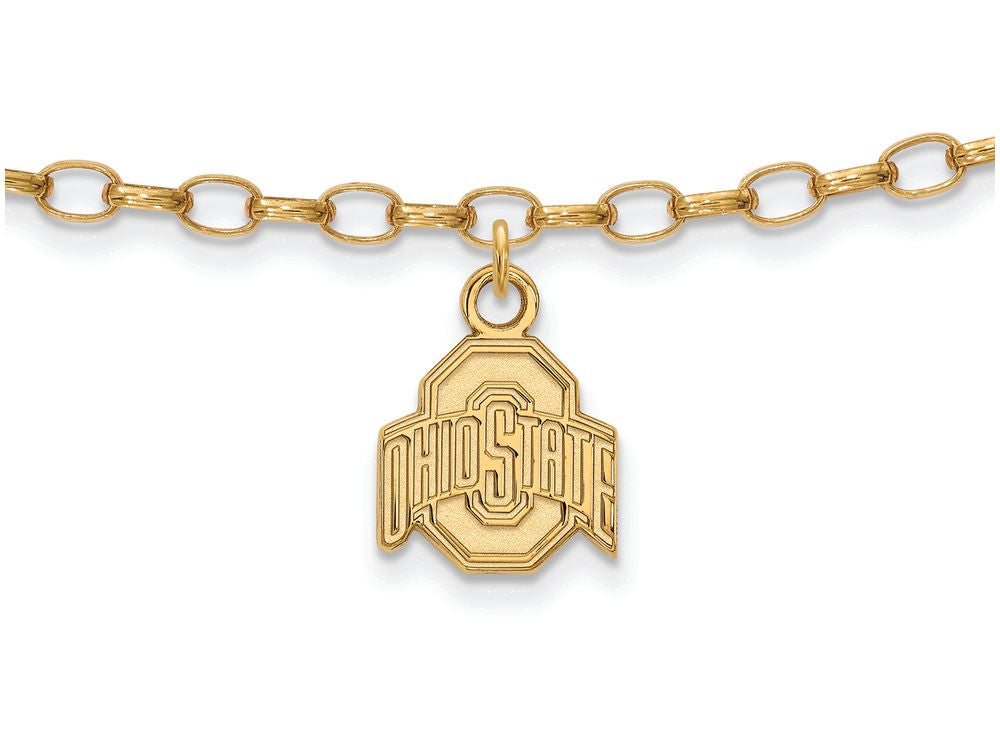 Logoart Sterling Silver Gp Ohio State University Anklet