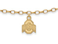 Logoart Sterling Silver Gp Ohio State University Anklet