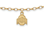 Logoart Sterling Silver Gp Ohio State University Anklet