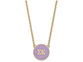Logoart Sterling Silver Gp Sigma Kappa Large Enamel Pendant Necklace
