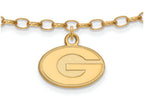 Logoart Sterling Silver Gp University Of Georgia Anklet