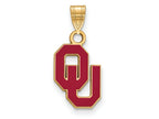 Logoart Sterling Silver Gp University Of Oklahoma Small Enamel Pendant