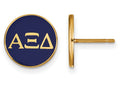 Logoart Sterling Silver Gp Alpha Xi Delta Enameled Post Earrings