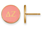 Logoart Sterling Silver Gp Delta Zeta Enameled Post Earrings