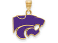 Logoart Sterling Silver Gp Kansas State University Small Enamel Pendant