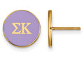 Logoart Sterling Silver Gp Sigma Kappa Enameled Post Earrings