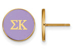 Logoart Sterling Silver Gp Sigma Kappa Enameled Post Earrings