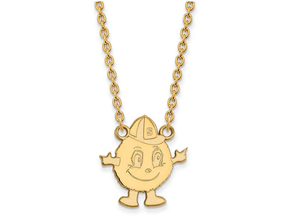Logoart Sterling Silver Gp Syracuse University Large Pendant Necklace