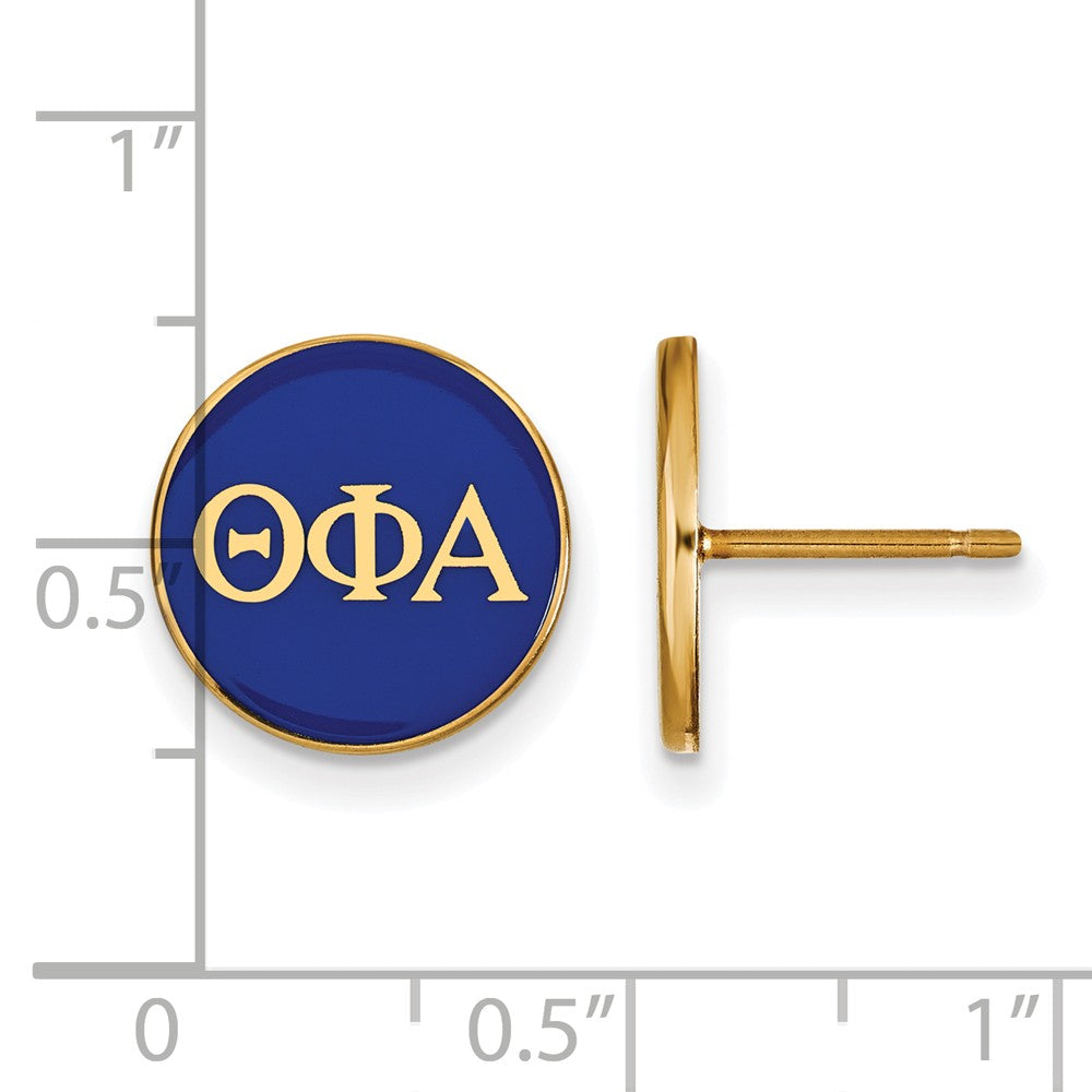 Logoart Sterling Silver Gp Theta Phi Alpha Enameled Post Earrings