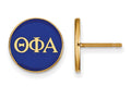 Logoart Sterling Silver Gp Theta Phi Alpha Enameled Post Earrings