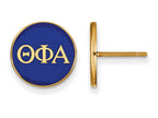 Logoart Sterling Silver Gp Theta Phi Alpha Enameled Post Earrings