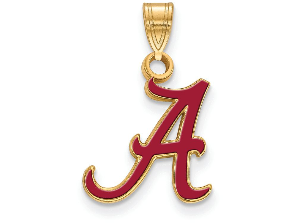 Logoart Sterling Silver Gp University Of Alabama Small Enamel Pendant