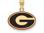 Logoart Sterling Silver Gp University Of Georgia Small Enamel Pendant