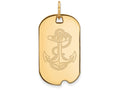 Logoart Sterling Silver Gp Navy Small Dog Tag Pendant Necklace
