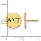 Logoart Sterling Silver Gp Alpha Sigma Tau Enameled Post Earrings