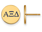 Logoart Sterling Silver Gp Alpha Xi Delta Enameled Post Earrings