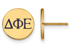 Logoart Sterling Silver Gp Delta Phi Epsilon Enameled Post Earrings