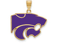 Logoart Sterling Silver Gp Kansas State University Large Enamel Pendant