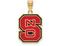 Logoart Sterling Silver Gp North Carolina State U Large Enamel Pendant