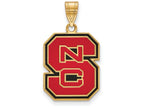 Logoart Sterling Silver Gp North Carolina State U Large Enamel Pendant