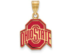 Logoart Sterling Silver Gp Ohio State University Medium Enamel Pendant