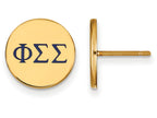 Logoart Sterling Silver Gp Phi Sigma Sigma Enameled Post Earrings