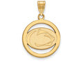 Logoart Sterling Silver Gp Penn State University Med Pendant In Circle