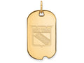 Logoart Sterling Silver Gp New York Rangers Small Dog Tag Pendant Necklace