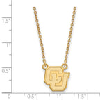 Logoart Sterling Silver Gp University Of Colorado Small Pendant Necklace