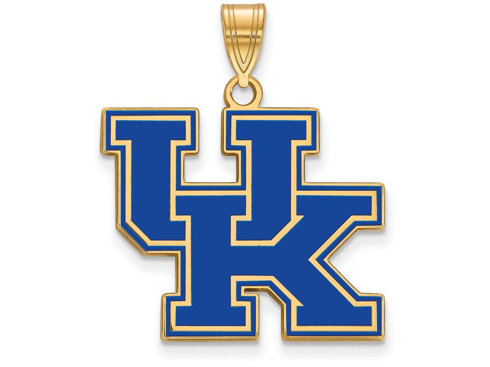 Logoart Sterling Silver Gp University Of Kentucky Large Enamel Pendant