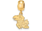 Logoart Sterling Silver Gp University Of Kansas Small Dangle Bead