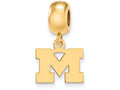 Logoart Sterling Silver Gp Michigan (univ Of) Extra Small Dangle Bead Charm