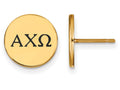 Logoart Sterling Silver Gp Alpha Chi Omega Enameled Post Earrings