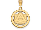 Logoart Sterling Silver Gp Auburn University Medium Pendant In Circle