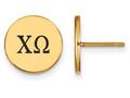 Logoart Sterling Silver Gp Chi Omega Enameled Post Earrings
