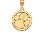 Logoart Sterling Silver Gp Clemson University Med Pendant In Circle
