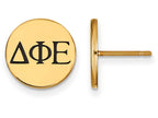 Logoart Sterling Silver Gp Delta Phi Epsilon Enameled Post Earrings
