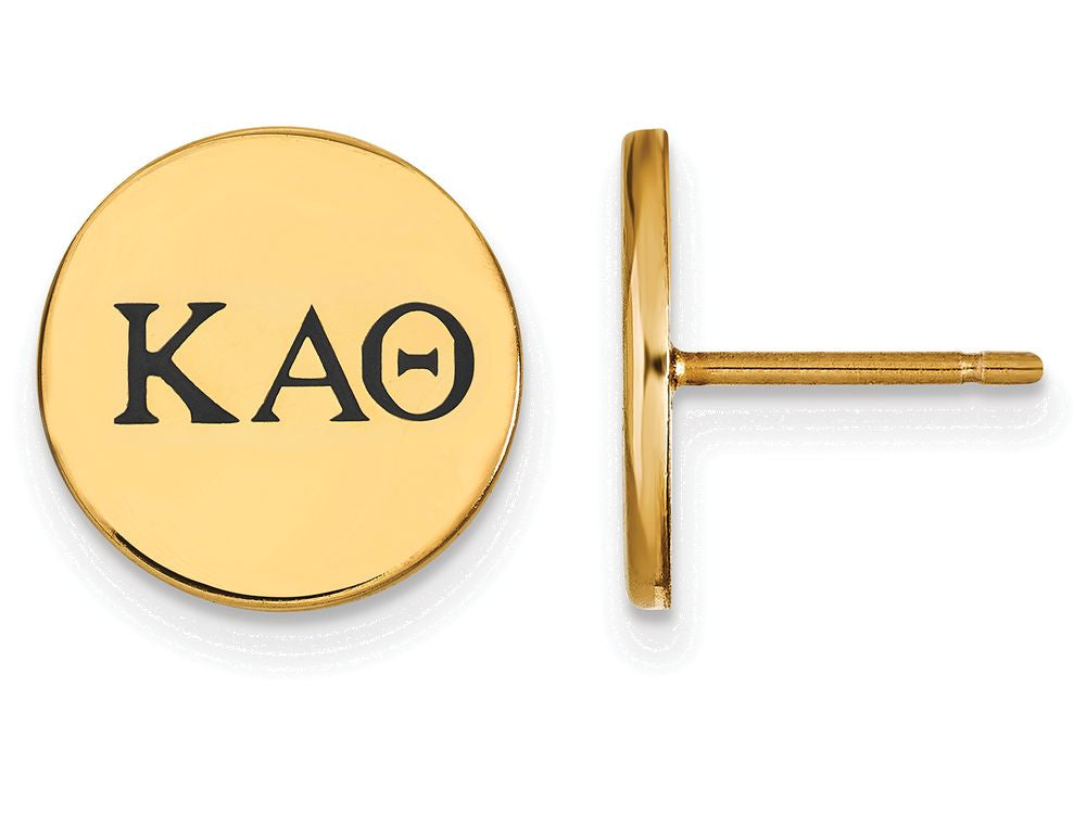 Logoart Sterling Silver Gp Kappa Alpha Theta Enameled Post Earrings