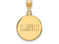Logoart Sterling Silver Gp Louisiana State University Medium Disc Pendant