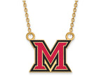 Logoart Sterling Silver Gp Miami U Large Enamel Pendant Necklace