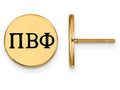 Logoart Sterling Silver Gp Pi Beta Phi Enameled Post Earrings