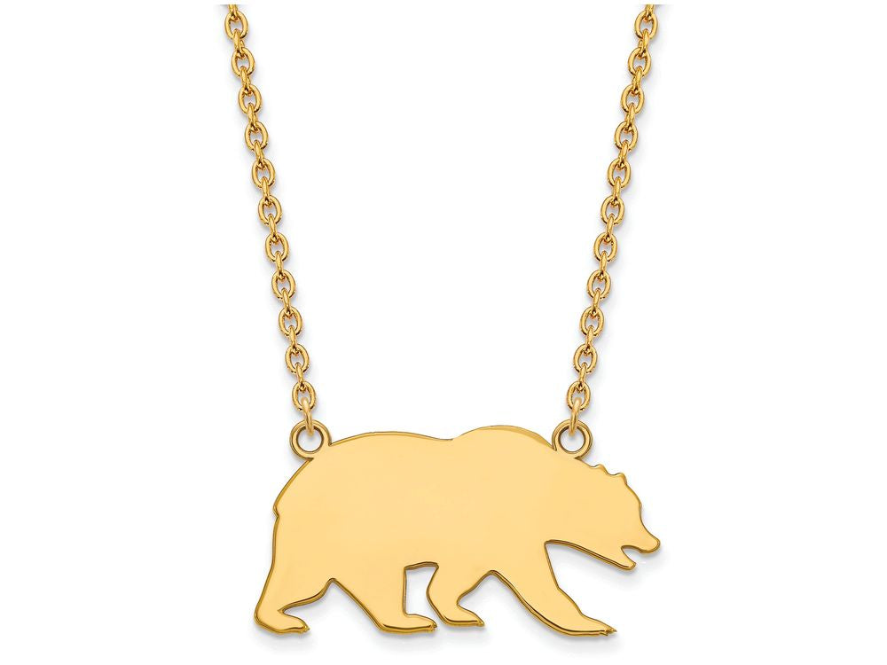 Logoart Sterling Silver Gp U Of California Berkeley Large  Pendant Necklace