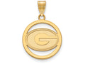 Logoart Sterling Silver Gp University Of Georgia Small Pendant In Circle