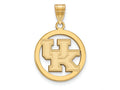 Logoart Sterling Silver Gp University Of Kentucky Small Pendant In Circle