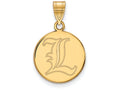 Logoart Sterling Silver Gp University Of Louisville Medium Disc Pendant