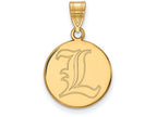 Logoart Sterling Silver Gp University Of Louisville Medium Disc Pendant