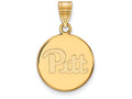 Logoart Sterling Silver Gp University Of Pittsburgh Medium Disc Pendant