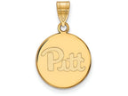 Logoart Sterling Silver Gp University Of Pittsburgh Medium Disc Pendant