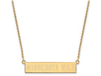 Logoart Sterling Silver Gp Minnesota Wild Small Bar Necklace