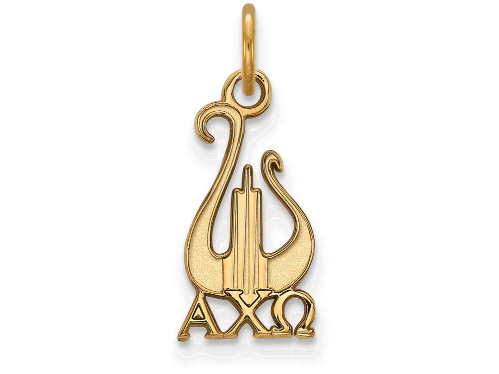 Logoart Sterling Silver Gp Alpha Chi Omega Small Pendant